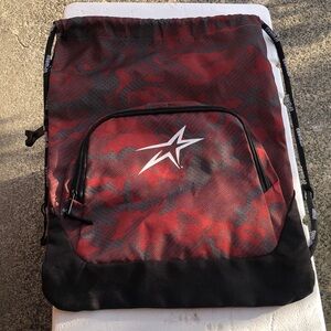 Upward Red and Black Drawstring Bag Size 18”x13 1/2”